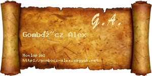 Gombócz Alex névjegykártya